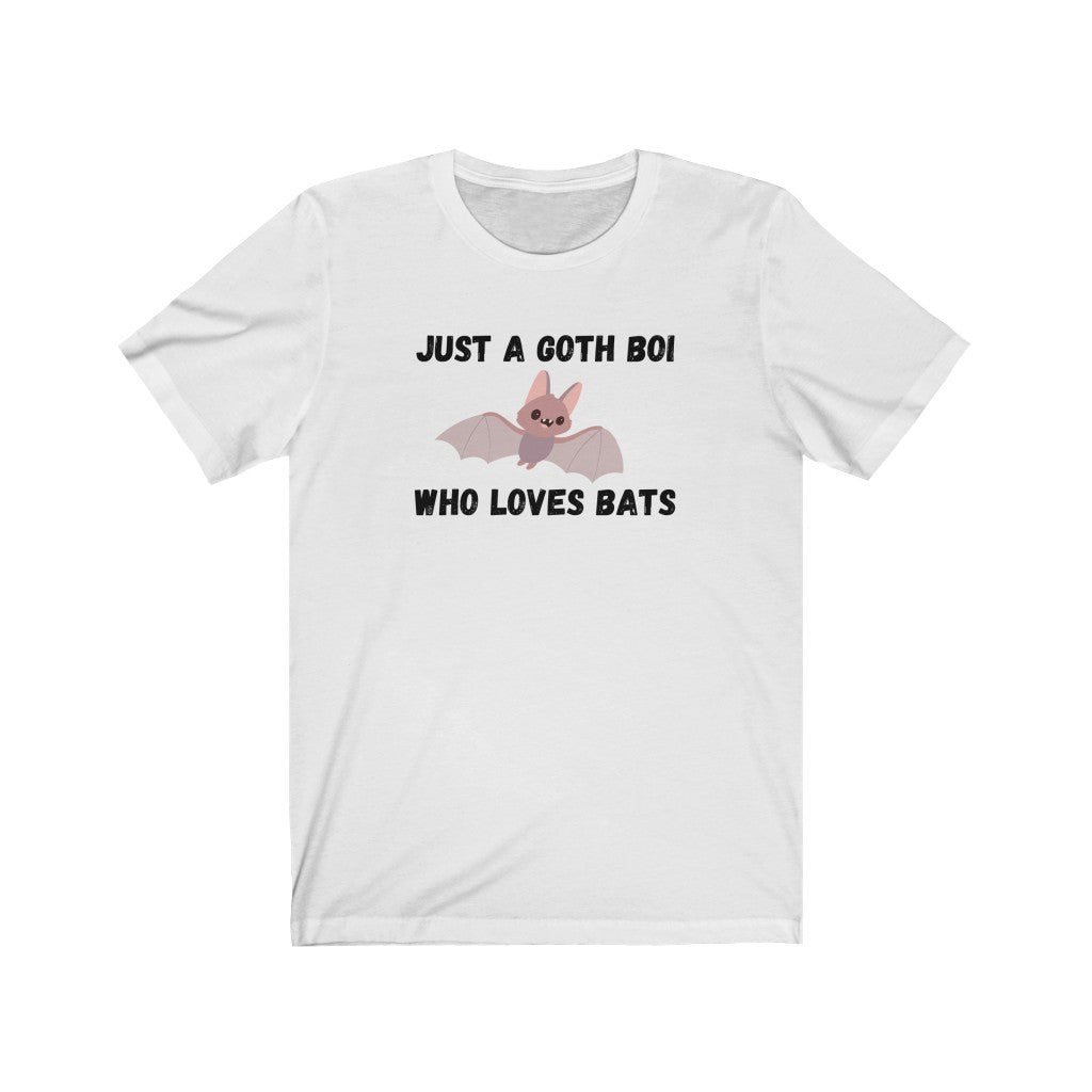 Just a Goth Boi Who Loves Bats Unisex Jersey Short Sleeve Tee