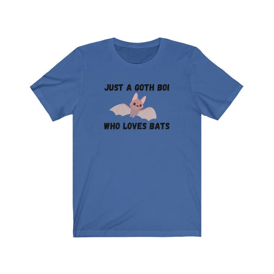 Just a Goth Boi Who Loves Bats Unisex Jersey Short Sleeve Tee