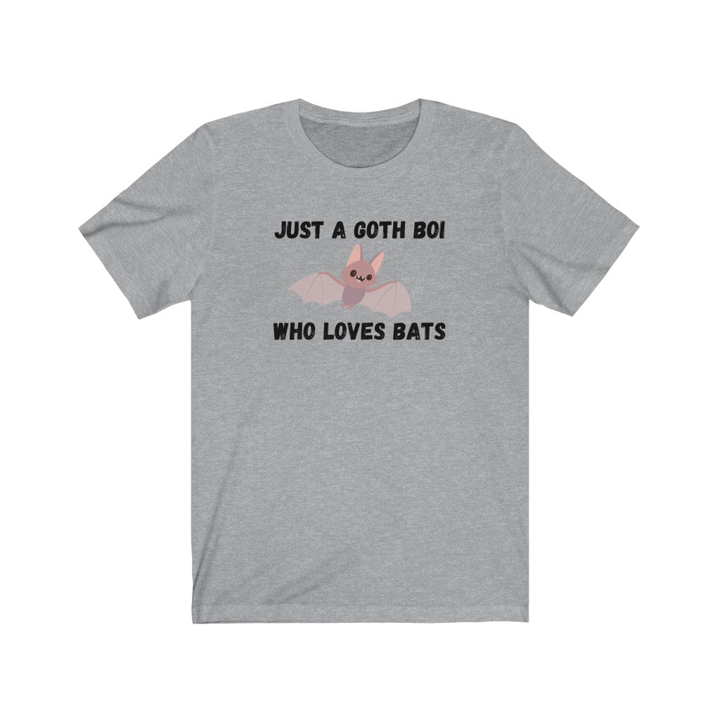 Just a Goth Boi Who Loves Bats Unisex Jersey Short Sleeve Tee
