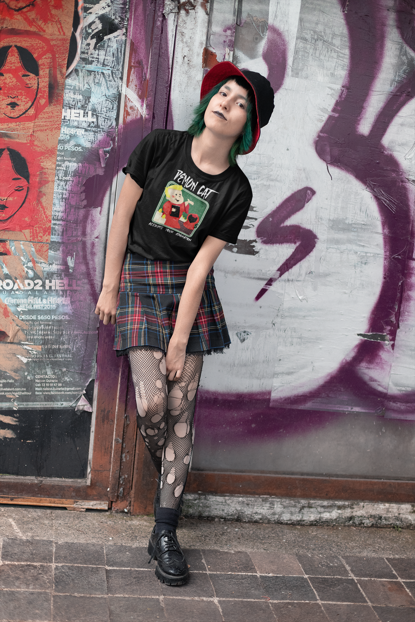 Demon Cat Unisex Jersey Short Sleeve Tee