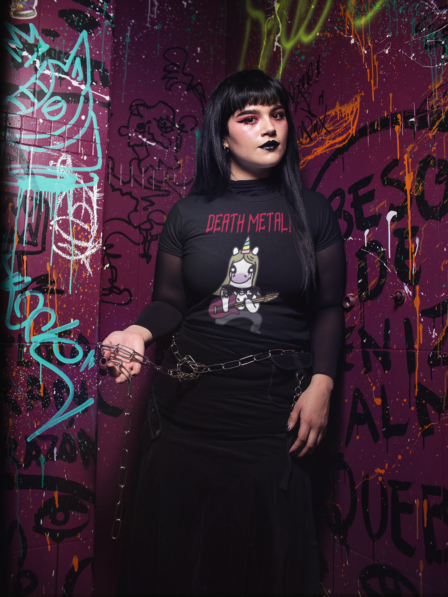 Death Metal Unicorn Unisex Jersey Short Sleeve Tee